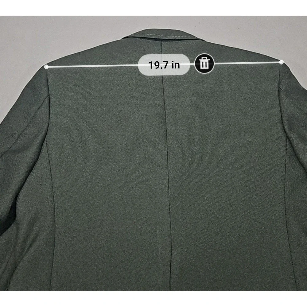 VTG Garrison Park Two Button Blazer Sport Coat Olive Green Sz L Approx